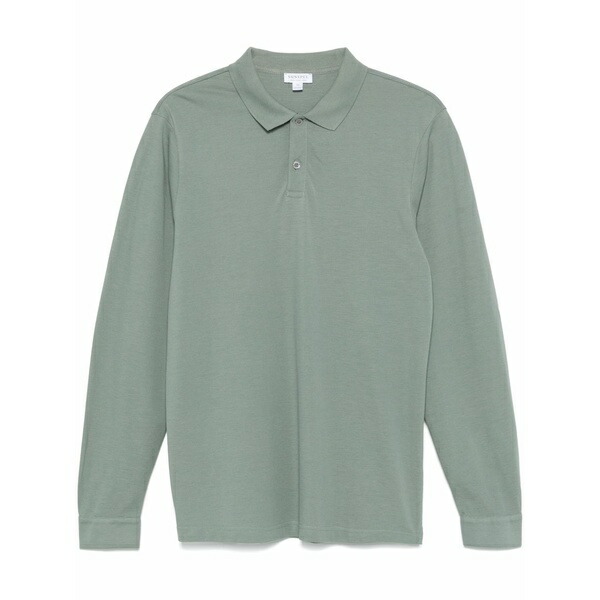 サンスペル メンズ スポーツシャツ トップス Long-sleeve piqu￡ polo shirt Green