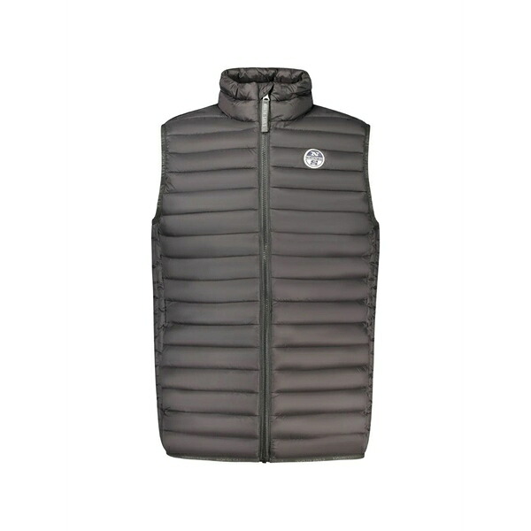 北の方大売り出し メンズ 上衣＆上衣 アウター Quilted-finish logo-patch gilet Grey