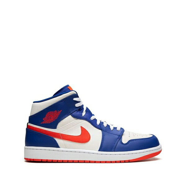 ジョーダン メンズ スニーカー シューズ Air jordan 1 mid "knicks" sneakers White|asty