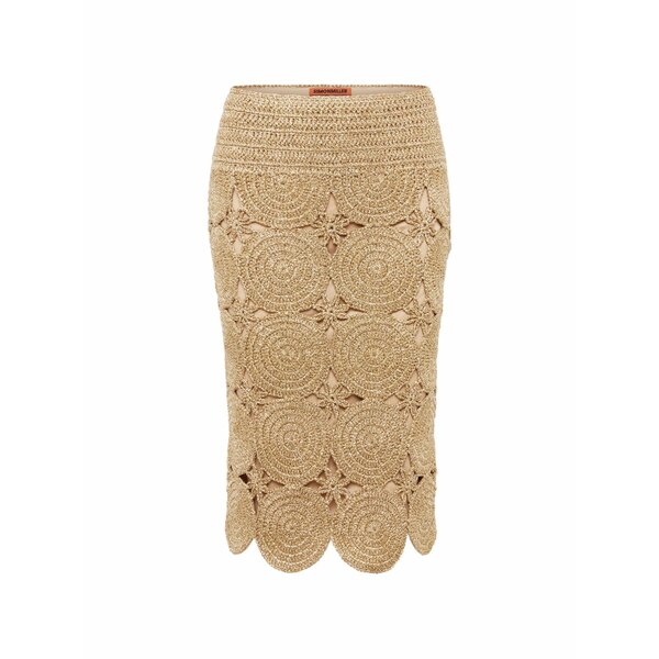 サイモン鏡鑑 レディース スコート ボトムス  beep beep MIDI skirt Gold