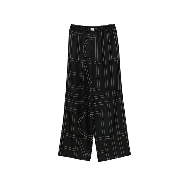トーテム レディース 心地好いズボン下 ボトムス Monogram silk trousers White