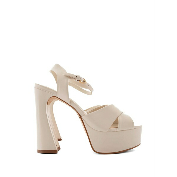 カラノ レディース サンダル シューズ Crossover-strap platform sandals Neutrals｜asty