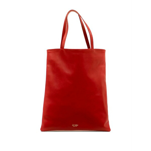 ラ サクラ色 レディース トートバッグ 御徒面子 Leather tote bag Red