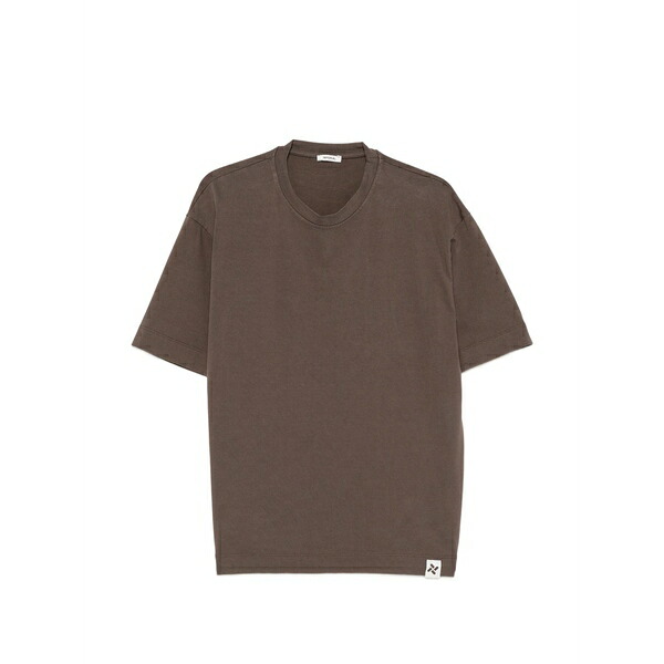 インペリアル メンズ プルオーバー トップス Logo-patch crew-neck t-shirt Brown