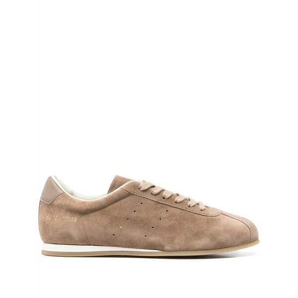 コモン・プロジェクツ レディース スニーカー シューズ Lace-up suede-leather sneakers Brown