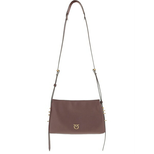 ピンコ レディース ショルダーバッグ 御徒面子 Logo-detail calfskin crossbody bag Red