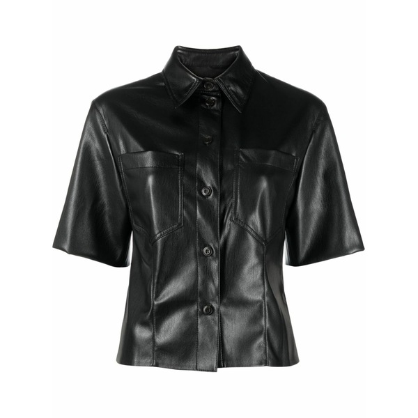 ナヌーシュカ レディース プルオーバー トップス Faux-leather shirt Black