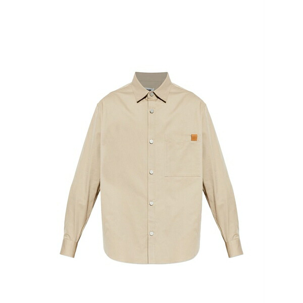 うす暗い運動場 メンズ プルオーバー トップス Patch-pocket shirt Neutrals