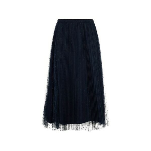 レッドヴァレンティノ レディース スコート ボトムス Pleated polka-dot maxi skirt Blue