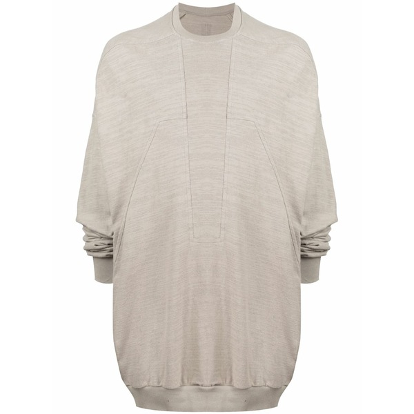 リックオウエンス メンズ パーカー・スウェットシャツ アウター Slub panelled sweatshirt Grey