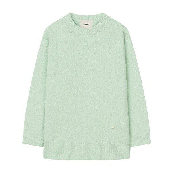 エーロン レディース 編み物\u0026プルオーバー アウター Thunder brushed jumper Green