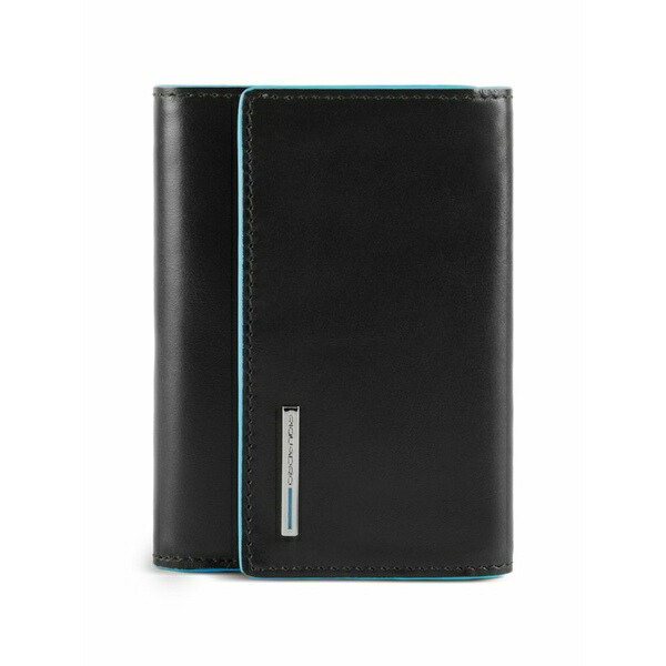 ピークアドロ  レディース 紙入れ 付属品 Trifold leather wallet Black