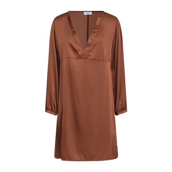 【送料無料】 ホッパー レディース ワンピース トップス Mini dresses Brown