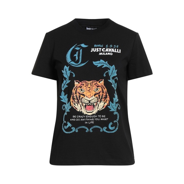 【送料無料】 ロベルトカヴァリ レディース Tシャツ トップス T-shirts Black