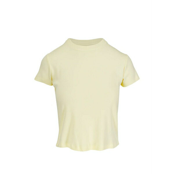 エージーデニム レディース プルオーバー トップス Knit t-shirt Yellow