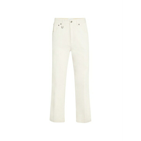 パウロペコラ メンズ 心地よいズボン下 ボトムス Loose-fit five-pocket trousers White