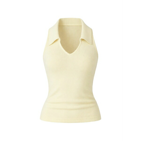 リフォメーション レディース カットソー トップス Austine collared knit top Yellow