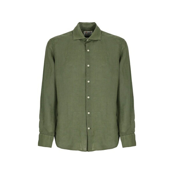 エムシーツーセイントバース メンズ ティーシャツ トップス Pamplona linen shirt Green