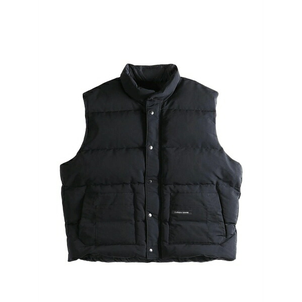 カナダグース メンズ 厚地の外套 アウター Quilted gilet Black