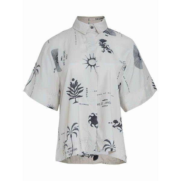 オスクレン レディース ティーシャツ トップス Rio day-print shirt White