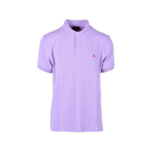 ピューテリー メンズ スポーツシャツ トップス Logo-patch polo shirt Purple