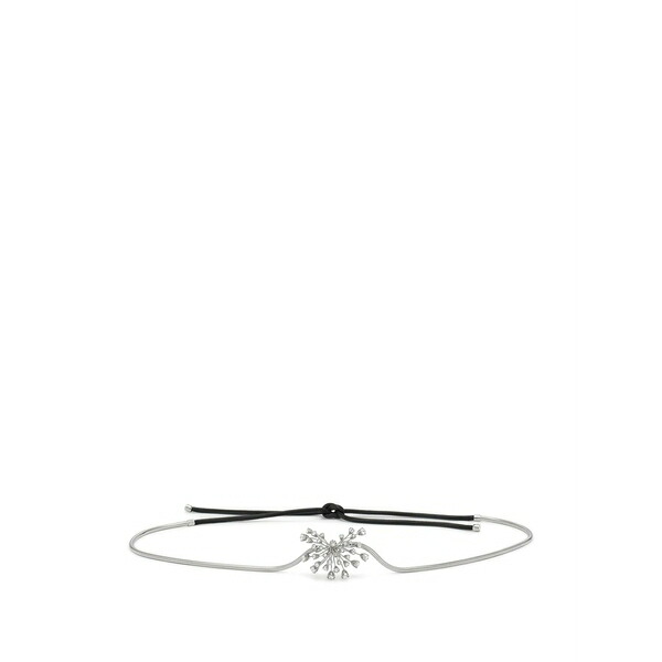 ランバン レディース 三尺帯 付属物 Crystal-embellished skinny belt Silver