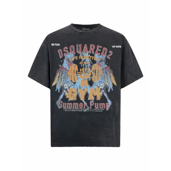 ディースクエアード メンズ ティーシャツ トップス Rock wash iron t-shirt Grey