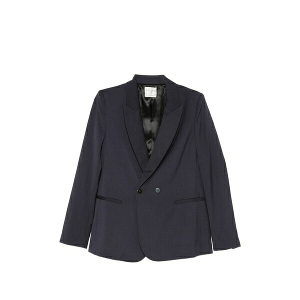 フォルテ フォルテ レディース 上衣＆上衣 アウター Double-breasted peak-lapel blazer Blue