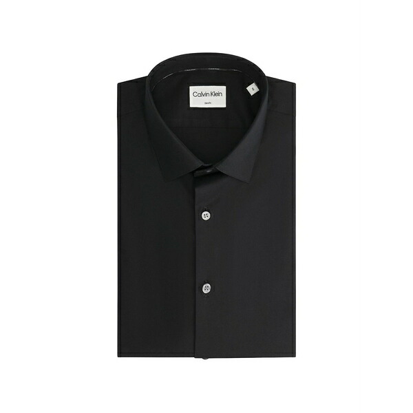 カルバンクライン メンズ プルオーバー トップス Classic-collar shirt Black