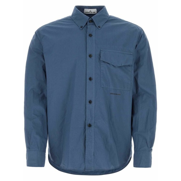ストーンアイランド メンズ ティーシャツ トップス Air force poplin shirt Blue