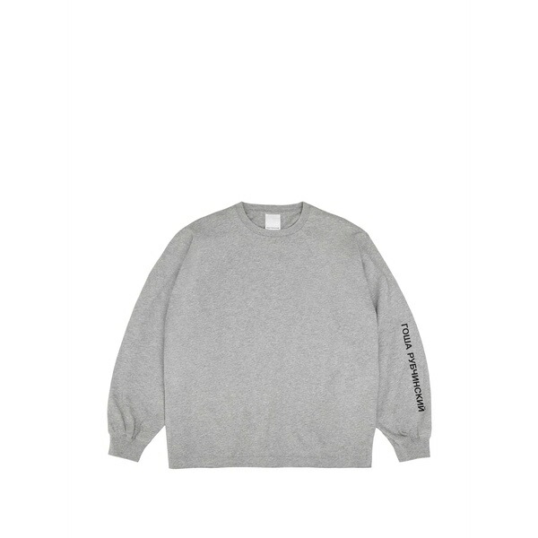 ゴーシャ ラブチンスキー メンズ Tシャツ トップス Logo-print long-sleeve t-shirt Grey|asty