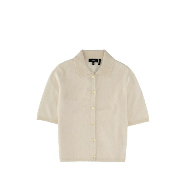 行動論理 レディース プルオーバー トップス Button-up collared shirt Neutrals