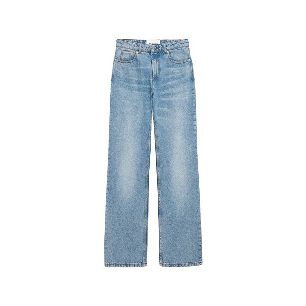 アミ レディース デニムパンツ ボトムス Blue cotton large fit wide-leg jeans Blue｜asty