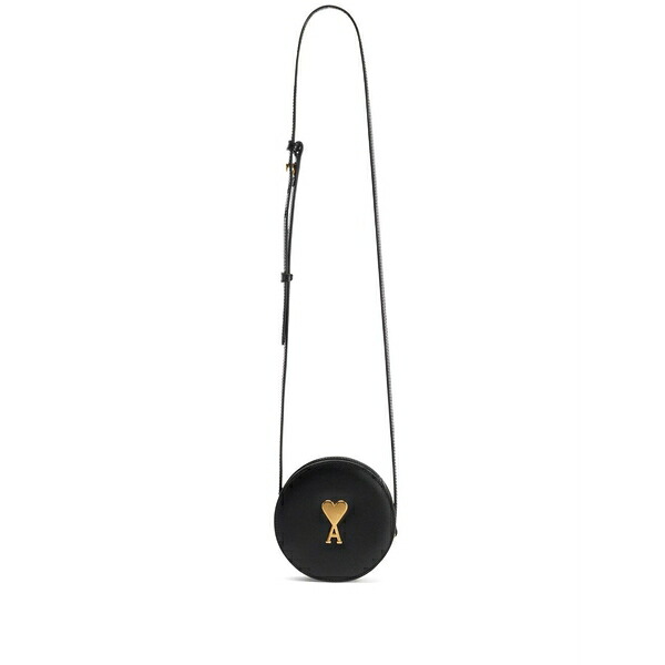 意中の女 レディース ショルダーバッグ 御徒面子 Logo-plaque round shoulder bag Black