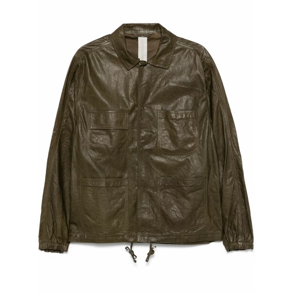 ジョルジオ ブラット メンズ 上衣＆上衣 アウター Leather jacket Green