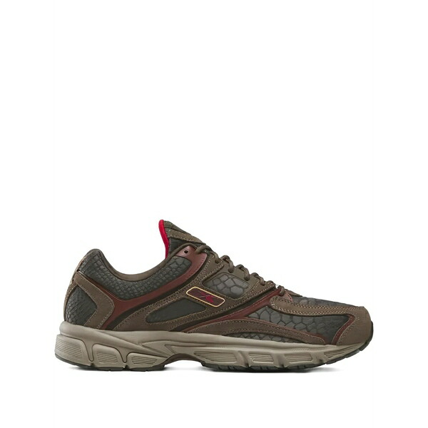 リーボック メンズ スニーカー シューズ Premier trinity snakeskin-effect sneakers Brown