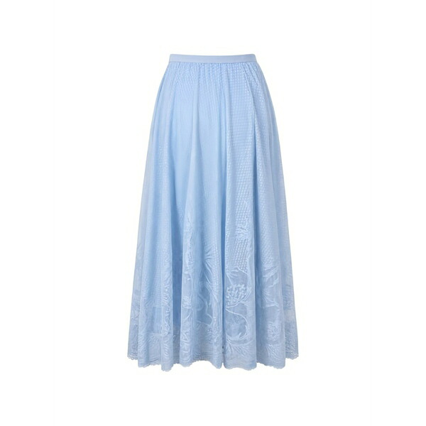 ファビアナ フィリッピ レディース スコート ボトムス Floral-lace flared skirt Blue