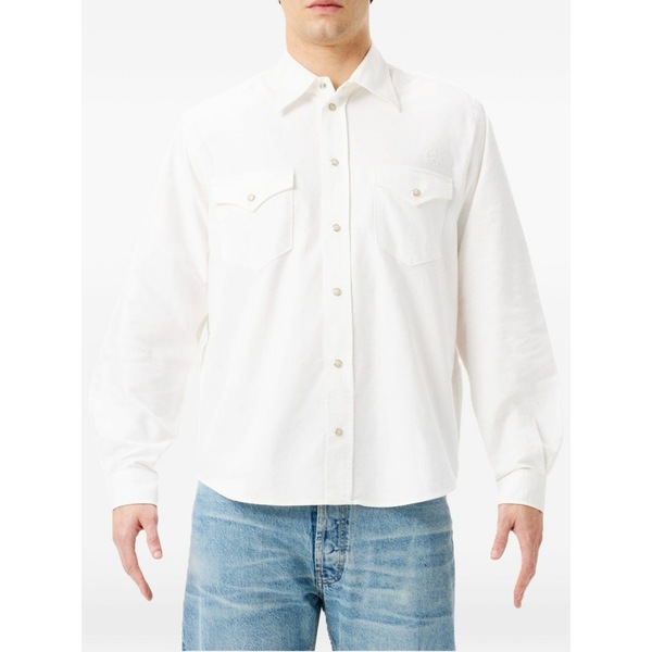 サイクル メンズ シャツ トップス Rayan flap-pocket shirt White|asty