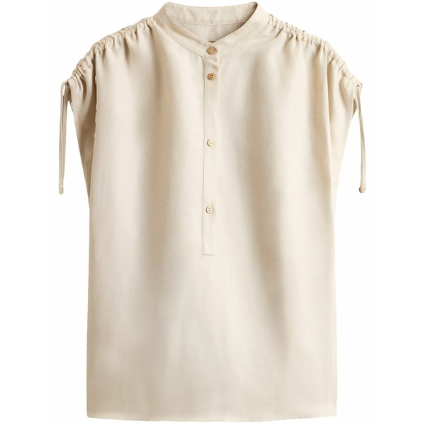 羊毛 分限者 レディース プルオーバー トップス Button-up blouse Neutrals
