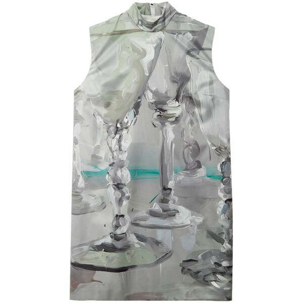 エムエスジイエム レディース 衣裳 トップス Graphic-print mini dress Grey