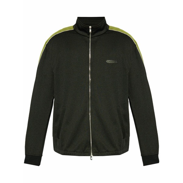 ランバン メンズ 上衣＆上衣 アウター Logo-appliqu￡ jacket  Black
