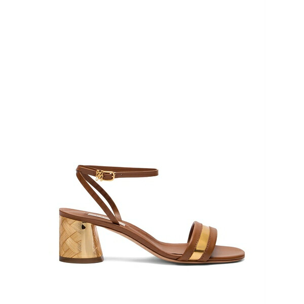 カサディ レディース サンダル シューズ Buckle-strap heeled sandals Brown