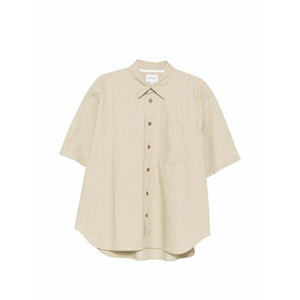 北の方事業計画 メンズ プルオーバー トップス Espevik short-sleeve chest-pocket shirt Brown