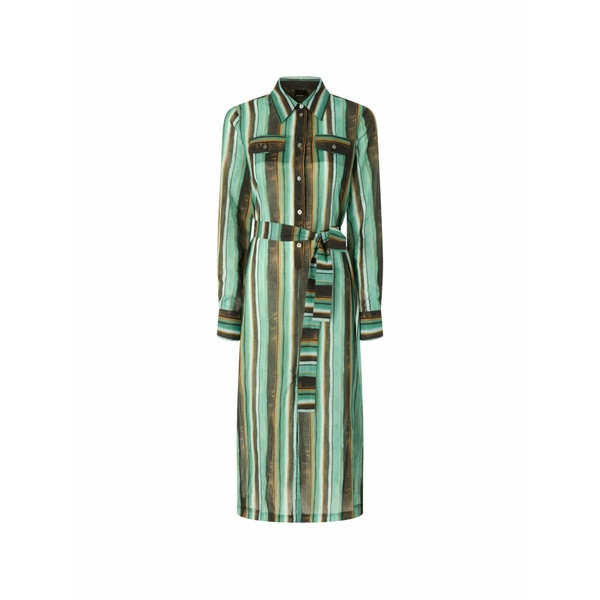 ピンコ レディース 衣裳 トップス Castignano belted MIDI shirt dress Green