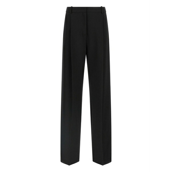 エリザベスフランキ レディース 心地よいズボン下 ボトムス Pockets pleat trousers Black