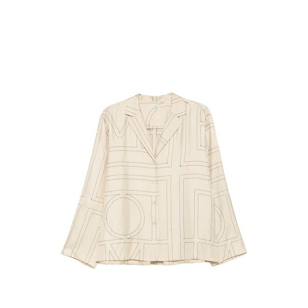 トーテム レディース プルオーバー トップス Monogram-print shirt Neutrals