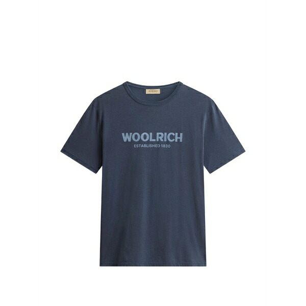 羊毛 資産家 メンズ ティーシャツ トップス Printed short sleeved t-shirt Blue