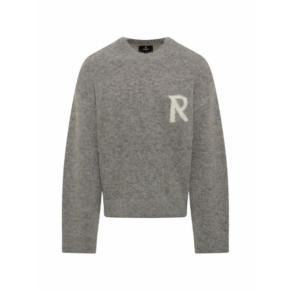 リプレゼント メンズ 編み物\u0026プルオーバー アウター Logo-detail sweater Grey