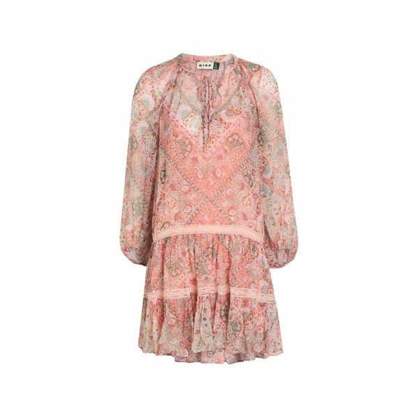 リキソー レディース 衣裳 トップス Paisley-print ruffled mini dress Pink