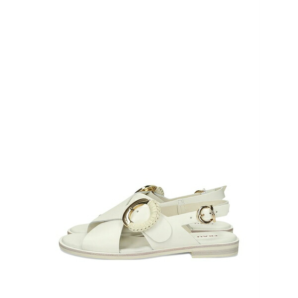 御上さん レディース サンダル シューズ Buckle-detail leather sandals White